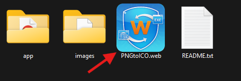 Shows .Web WebExeBuilder Project Icon